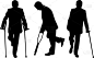 人,拐杖,分离着色,健康保健,男商人,肢体缺损,身体受伤,男人,套装,收集