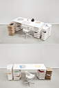 一组有意思的创意家庭办公桌设计