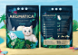 Aromaticat : Project:Silica gel cat litter AromaticatTask:To develop the name and the creative visual concept of the silica gel cat litter brand.Problem:Choice of cat litter is a delicate subject. On the one hand it has to be comfortable for the pet, yet 