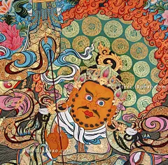 〓纯正手绘精品〓藏族西藏手绘唐卡 财宝天王唐卡|五姓财神唐卡-淘宝网
