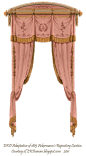 1810 Fringe and Tassel Curtain -  Original : I love the concept of antique toy theaters and am currently on a vintage paper curtain kick. I also love images from the Regency era publication called Ackermann's Repository that was produced from...