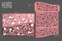 菜单,请柬,贺卡,信封,模板,激光,矢量,口袋,蝴蝶,式样