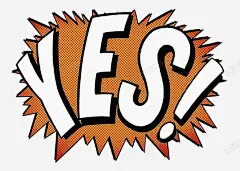 橘色YES惊叹标贴 页面网页 平面电商 创意素材