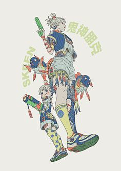 小丸子不圆采集到鬼怪朋克