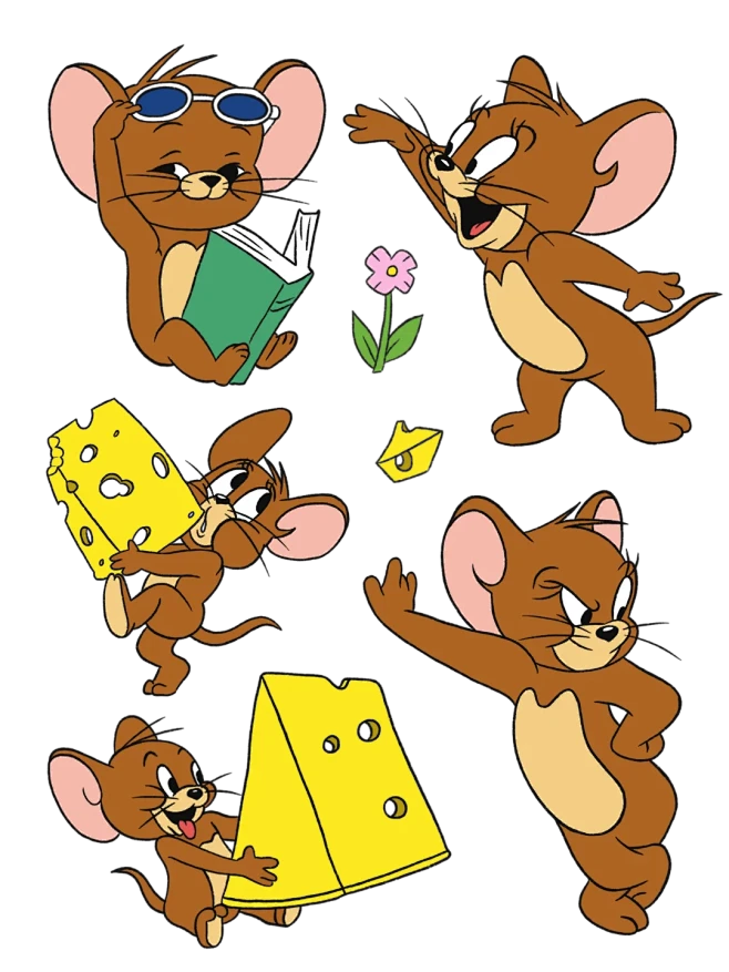 猫和老鼠系列｜Jerry高清免抠贴纸合集...