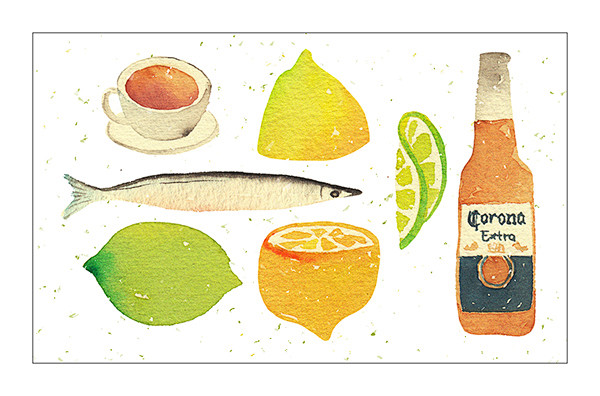 watercolor food 憋不出更...