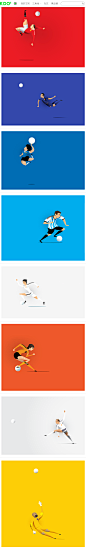 Fluid football的创意足球插画设计 文艺圈 展示 三鹰堂-Powered by thinkdo3 #插画#