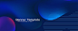 Decorative elegant liquid flow design stylish blue banner