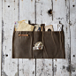 4 Pocket Wall Pocket: Waxed Canvas in Truffle by Peg and Awl