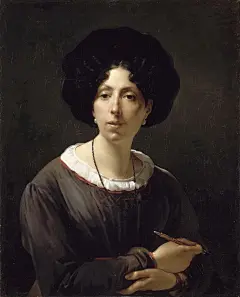Antoine Cécile Hortense Haudebourt-Lescot, Self-Portrait, 1825 -- Oil on canvas