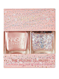 The Future is Fairy Trend Duo : Get the nails of your dreams with this Nails Inc The Future is Fairy Trend Duo. This set includes Don't Give a Flutter, a soft pink hue with a glamorous pearlescent shimmer, and Fairy Freckles, a clear pink base studded wit