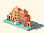 Venice modelling illustration digitalart cartoon venice italy design animation lowpoly isometric render cinema4d