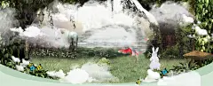 化妆品背景背景图 绿色 设计图片 免费下载 页面网页 平面电商 创意素材