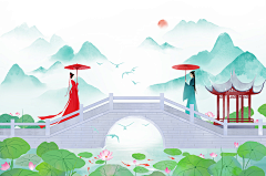 古风收集君采集到〔 鹊桥仙 〕一世一双人 °