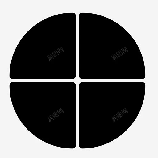 四分之一切割分割图标 设计图片 免费下载 页面网页 平面电商 创意素材-花瓣网