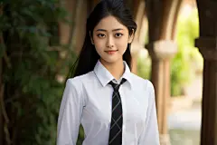 大学校园阳光女学生毕业写真