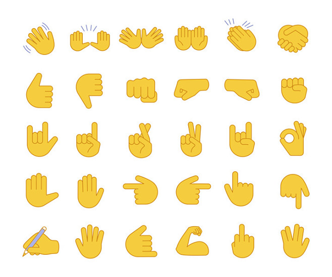 Hand gesture emojis ...