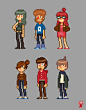 simplyAWFUL, atarimonkey: Some ideas for some pixel people I...