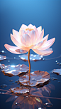 a_pink_crystal_lotus_blossom_on_top_of_a_blue_pool_in_the__8d330e36-0ffc-4ec1-85b2-84bc2b7da308
