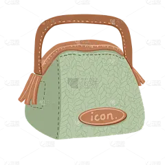 手绘-时尚包包元素服饰单品贴纸5