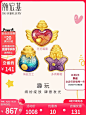 潮宏基趣玩许愿瓶多巴胺黄金串珠足金转运珠5D硬金爱心礼物女-tmall.com天猫