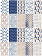 日系文艺蓝色几何家纺抱枕服装包装平面设计背景填充图案矢量素材__日本包装  _T20191030  _日本风格