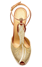 Mae West Woven and Satin T-Bar Sandals by Charlotte Olympia