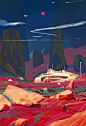 Alien Worlds R/Y, Scott Pellico : This started out as an experiment in trying to not over-saturate a painting. NOT OVER-SATURATE.

https://www.facebook.com/appylon?ref=bookmarks