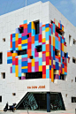 Cultural Centre Ca Don José by Hector Luengo Arquitectos The colourful collage above the entrance invites passersby to wander in and discove...