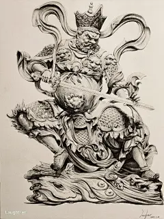 第三个天王终于画完了，如果你喜欢的话，就点个赞吧。 让我看看是哪个你一直喜欢我的作品啊。 - 小红书