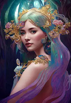 奇幻美女CG插画