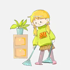 大寒扫地的小女孩图片大小3000x3000px 图片尺寸1.37 MB 来自PNG搜索网 pngss.com 免费免扣png素材下载！大寒人物插画#粉色的桌子#黄色的盆栽#卡通手绘#扫地的小女孩#