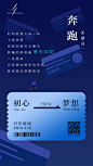 创意励志车票海报