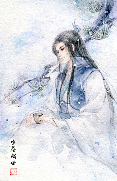 恨陵采集到白衣男