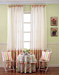 现代风格素色花纹客厅窗帘