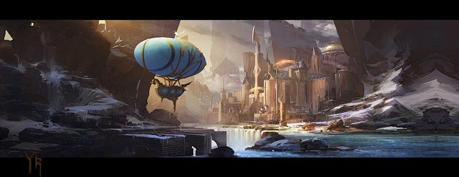 {插画系列}现代城市室外场景(插画)