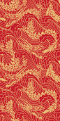 中国风中式古典红色喜庆纹理AI矢量图案 背景包装印刷 (7)