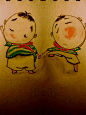 【Joan的水彩】 调皮的小男孩-hbjoan_原创卡通形象设计,手绘,【Joan的水彩】_涂鸦王国插画