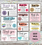 10 Small Business Thank You Cards Instant Download Package Inserts Appreciation Notes Canva Template Printable Editable Bundle image 1