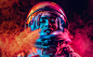 The Astronauts Company : Colorful and dynamic portraits of people in spacesuits for the launch of the Astronauts Company. 