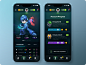game ui ui design crypto game crypto app Mobile app crypto platform bitcoin blockchain game GAME BATTLE token game