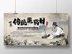 世界传统医药日宣传展板