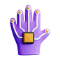 Vr游戏手套3D插图