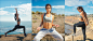 People 2294x1003 model collage sports bra gym clothes Michele Maturo women fitness model