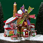Home made ginger bread house with a windmill.