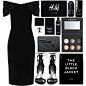 A fashion look from November 2016 featuring off shoulder dress, black sandals and LORAC. Browse and shop related looks.