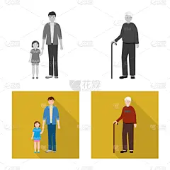 性格,符号,头像,女儿,可爱的,家庭,灰色,肖像,父亲,爱