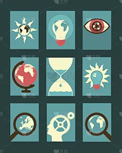 矢量复古插图集:环境保护