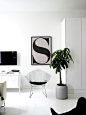 A Clean, Monochromatic Apartment in Helsinki - Design Milk : Helsinki-based interior designer Laura Seppänen created an all-white apartment that was clean and monochromatic, but at the same time, cozy and comfortable.