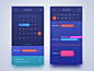 一组日历ui界面设计-UI设计uisheji.com - #UI# #APP#